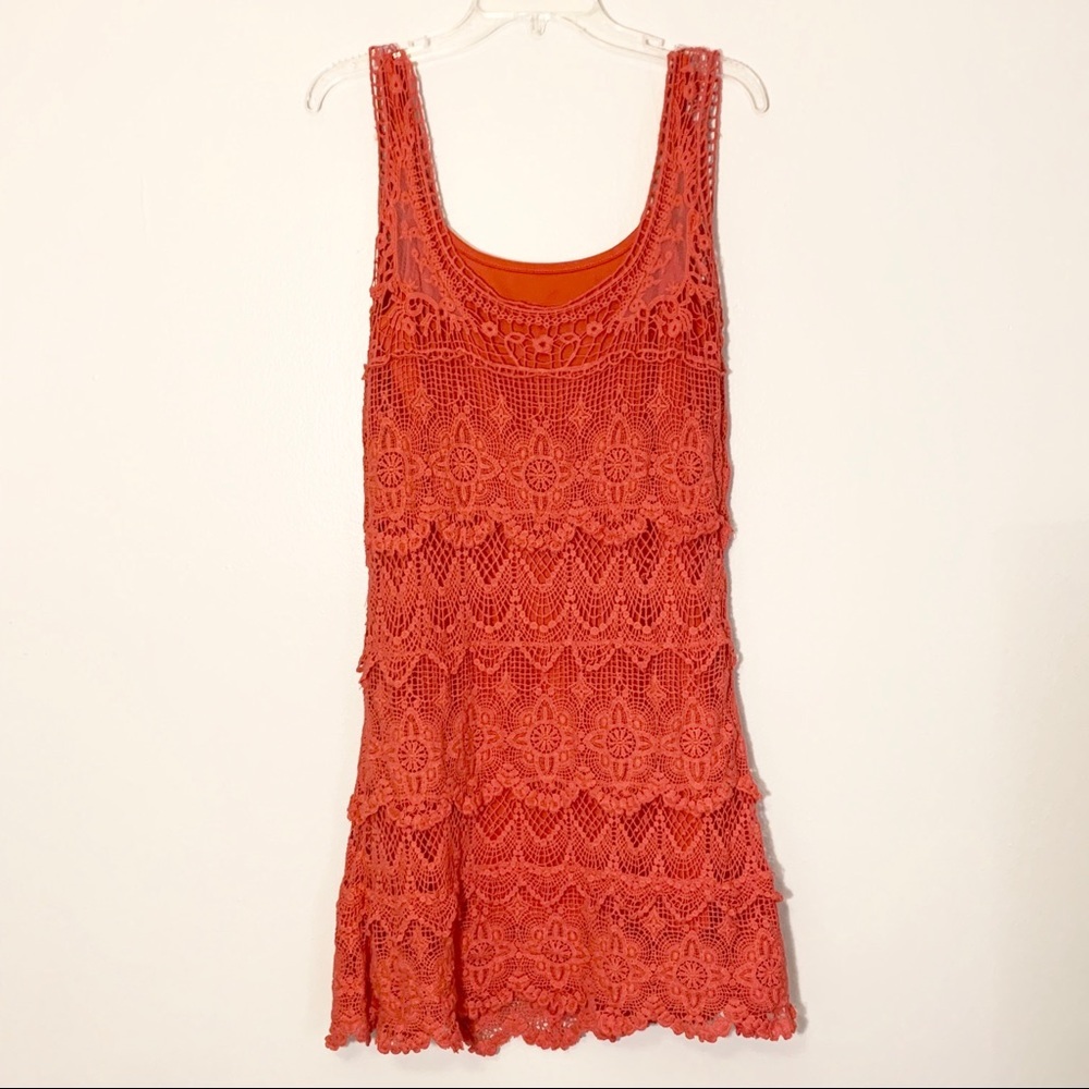 Solitaire by Ravi Khosla crochet dress Size L